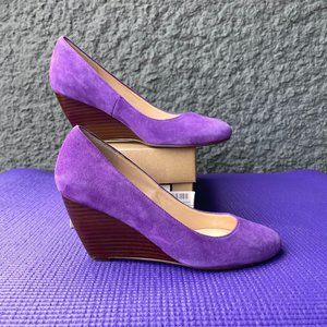 Cole Haan Women Lainey WDG.75.II Wedge Purple Suede shoes size 5.5